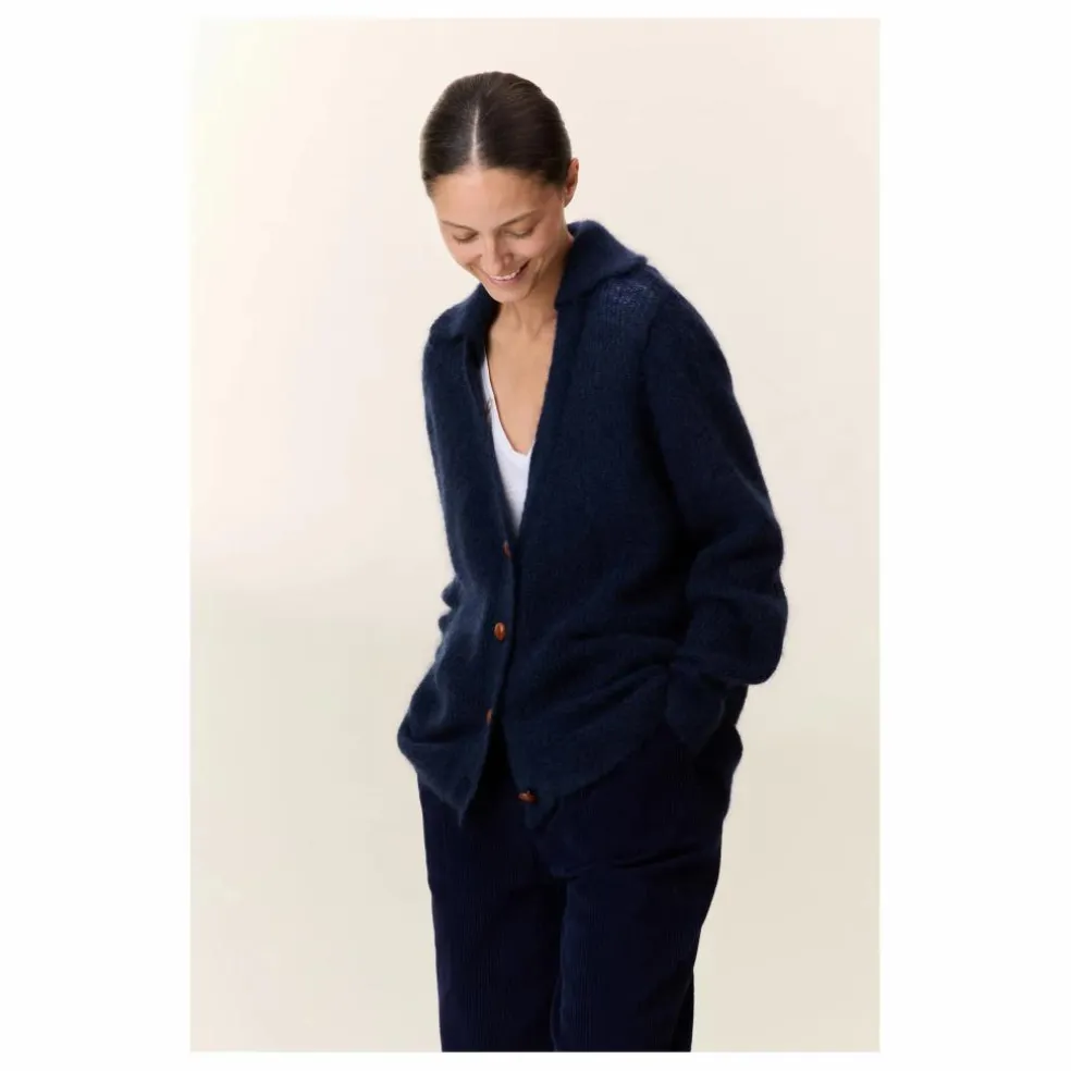 Gilet Marloup Core Super Kid Mohair | Bleu marine