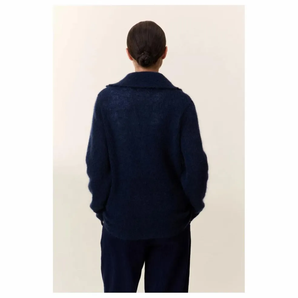 Gilet Marloup Core Super Kid Mohair | Bleu marine
