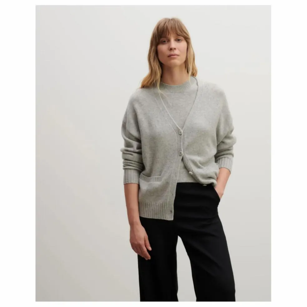 Gilet Oversize Cachemire | Gris argent