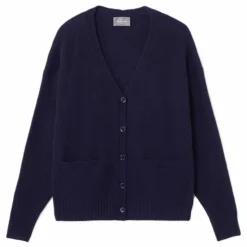 Gilet Oversize Cachemire | Bleu marine