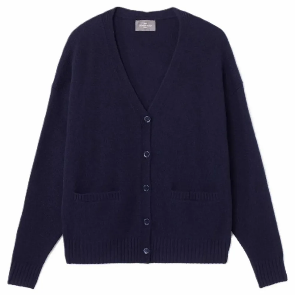 Gilet Oversize Cachemire | Bleu marine