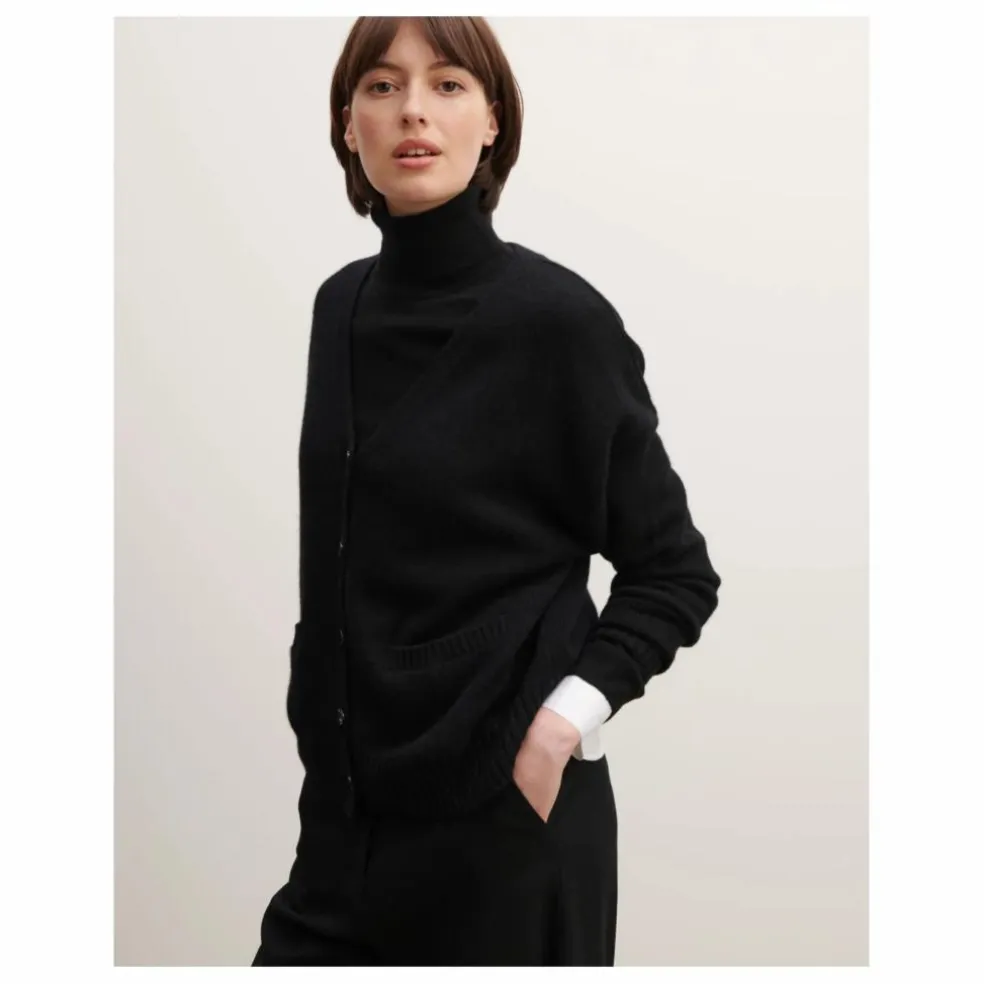 Gilet Oversize Cachemire | Bleu marine