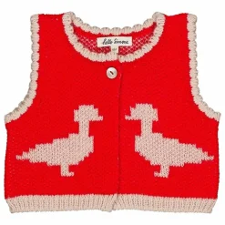 Gilet Penny Canards Laine Alpaga et Mérinos | Rouge