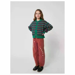 Gilet Rayé Coton Bio | Vert
