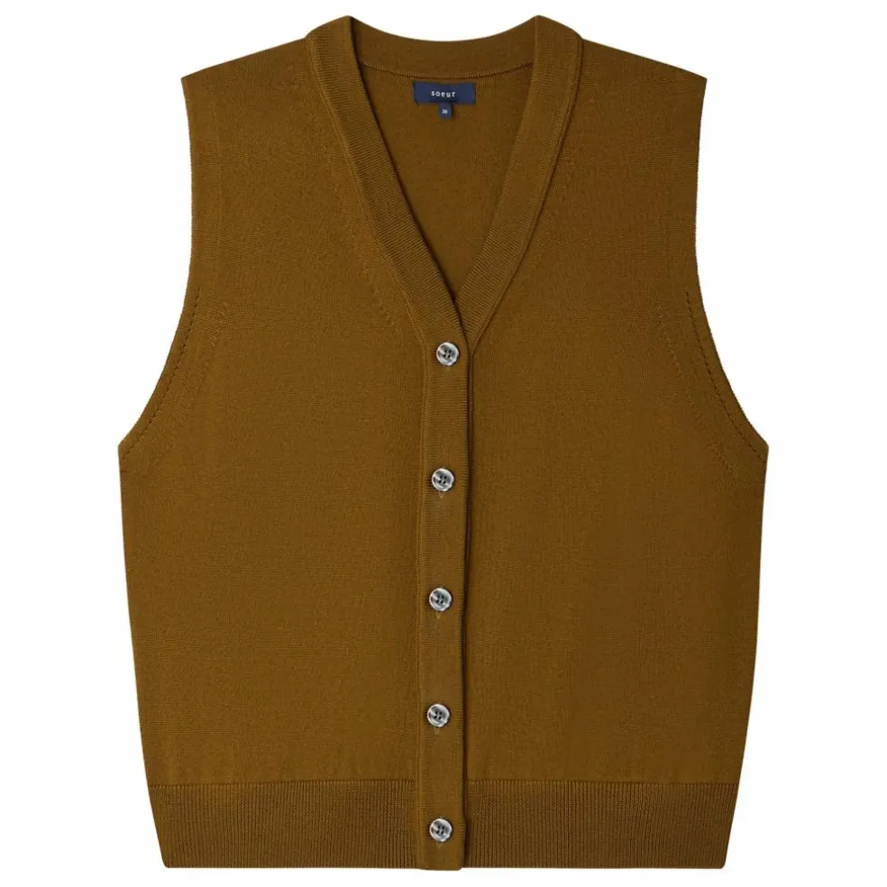 Gilet Sans Manches Chiara Laine Mérinos | Bronze