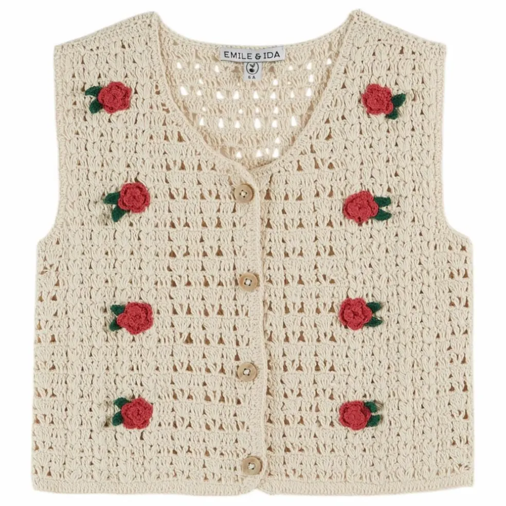 Gilet Sans Manches Crochet | Ecru