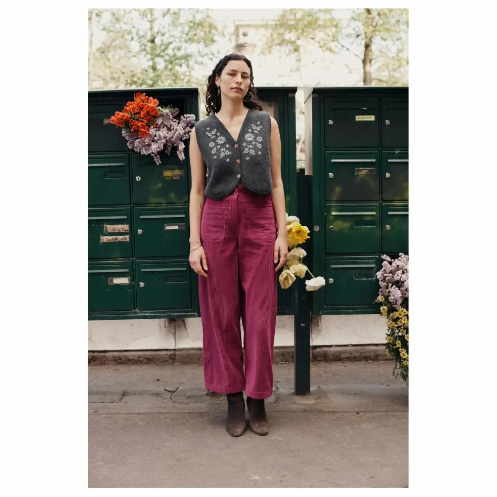 Gilet Sans Manches Ibinka Laine - Collection Femme | Charbon