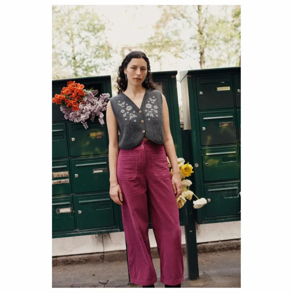 Gilet Sans Manches Ibinka Laine - Collection Femme | Charbon