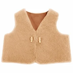 Gilet Sans Manches Reversible Peau Lainée Mérinos - Collection Bébé | Beige
