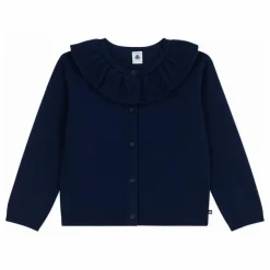 Gilet Volants Laine | Bleu nuit