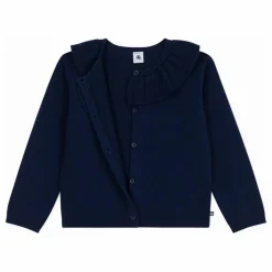 Gilet Volants Laine | Bleu nuit