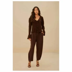 Gilet Volants Tricots | Marron