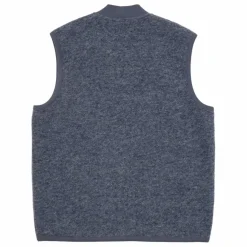 Gilet Zippé Sans Manches | Bleu Acier