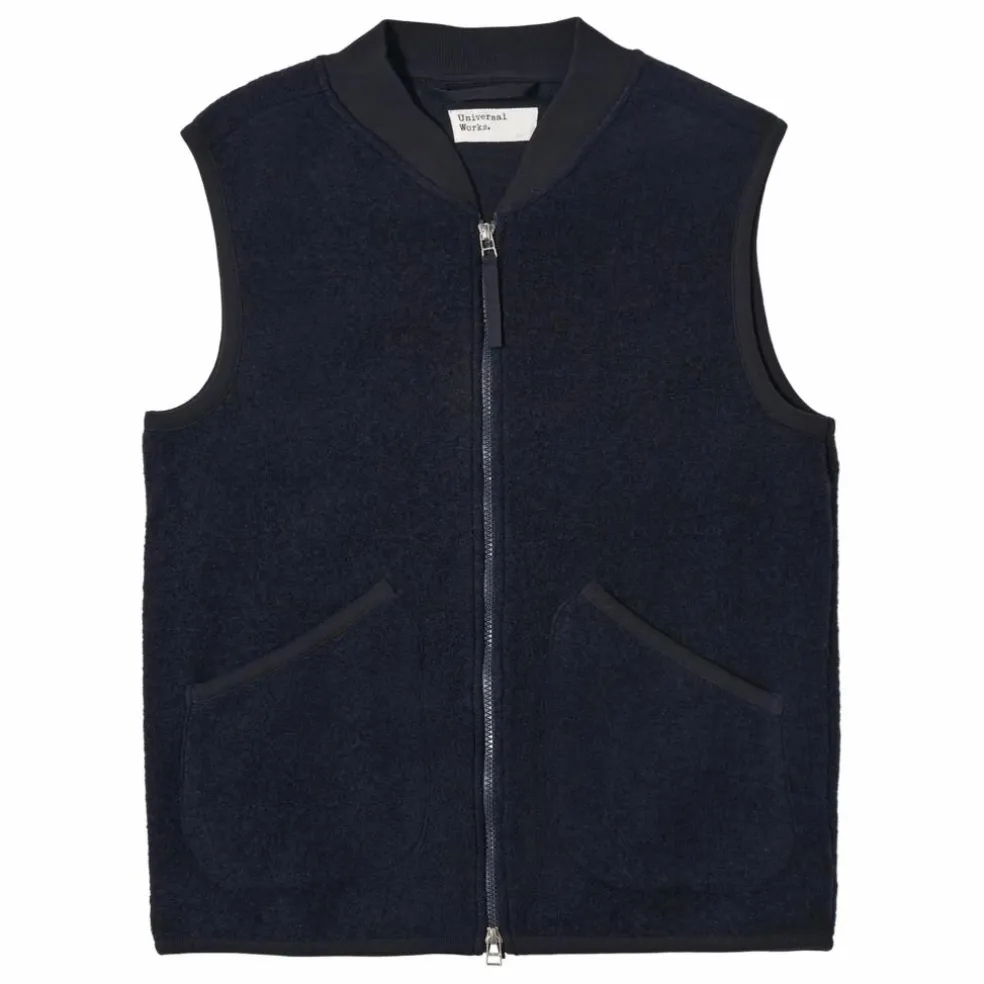 Gilet Zippé Sans Manches | Bleu marine