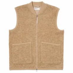Gilet Zippé Sans Manches | Marron