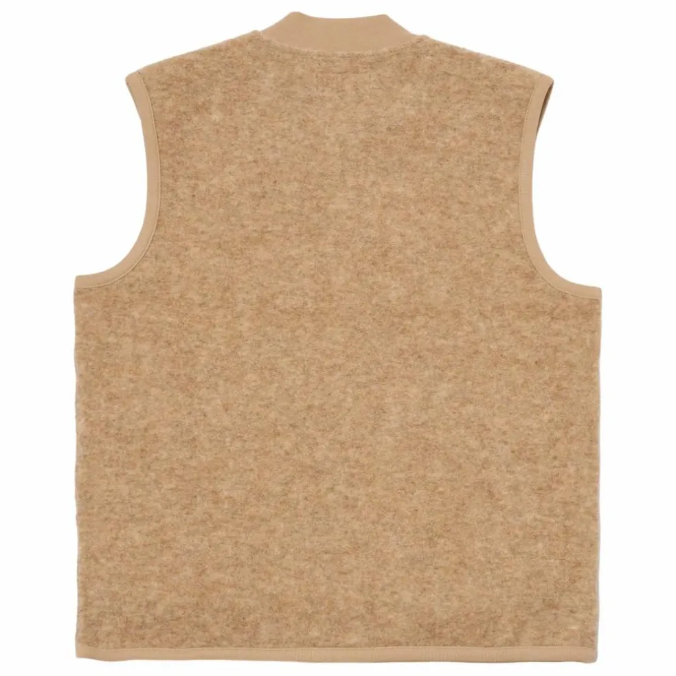 Gilet Zippé Sans Manches | Marron