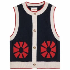 Gilets Sans Manches Flower - Collection Femme | Bleu marine