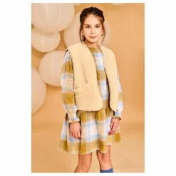 Gilets Sans Manches Réversible Façon Sherpa Jambo | Beige
