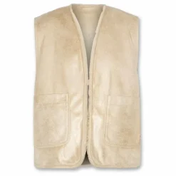 Gilets Sans Manches Réversible Façon Sherpa Jambo | Beige