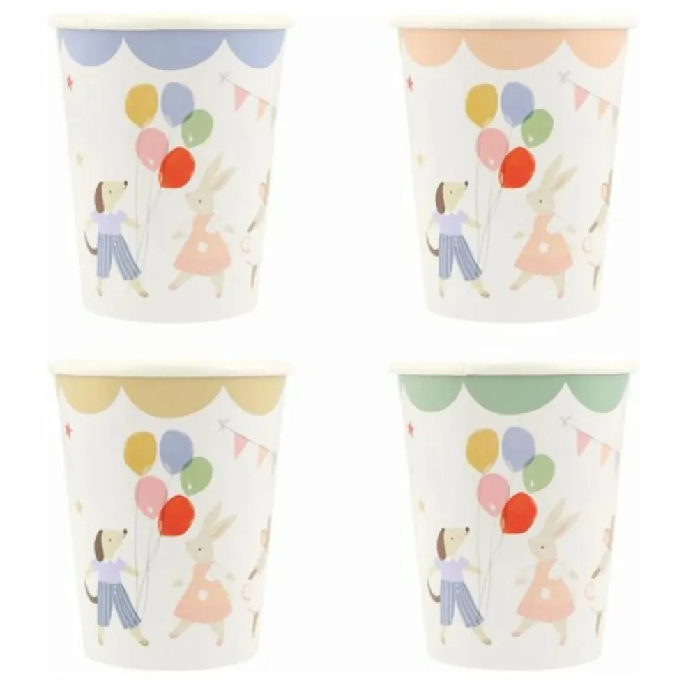 Gobelets d'anniversaire Animal Friends - Set de 8