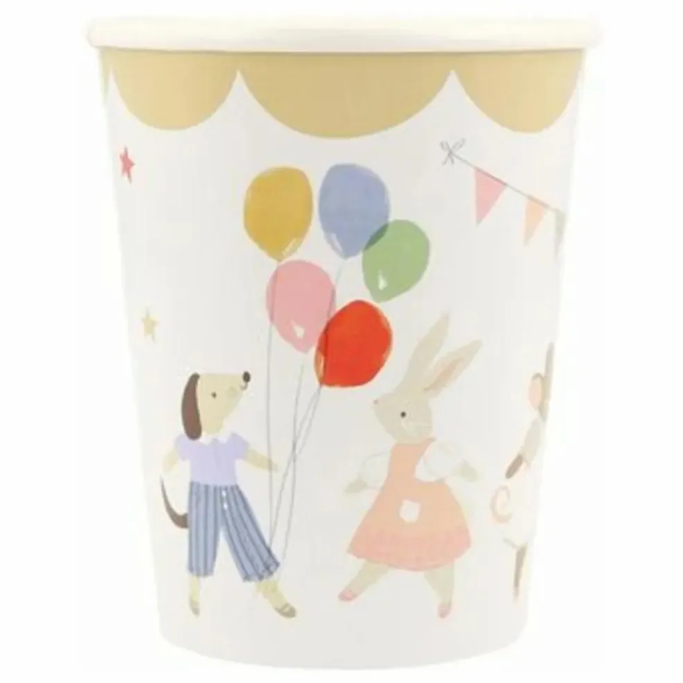 Gobelets d'anniversaire Animal Friends - Set de 8