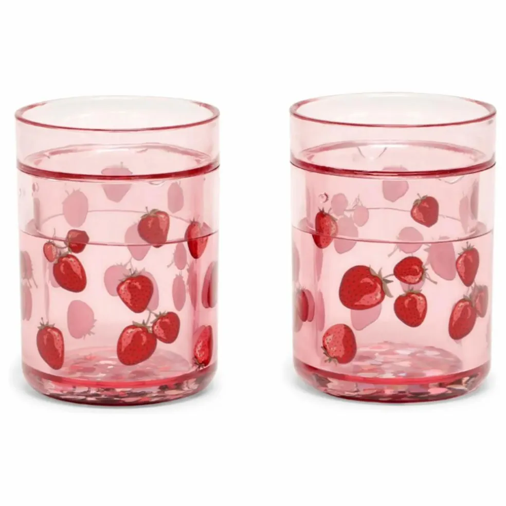 Gobelets glitter Fragola - Set de 2 | Rouge