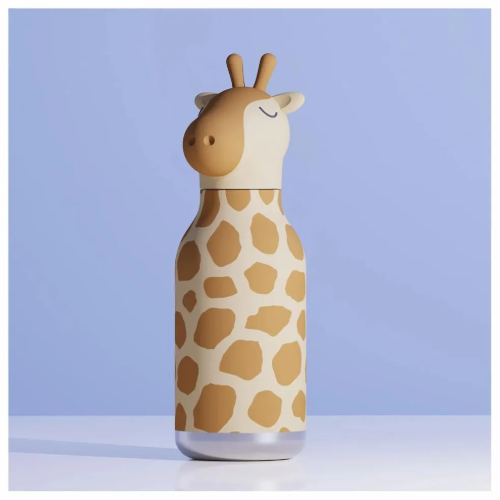 Gourde en inox Girafe | Orange