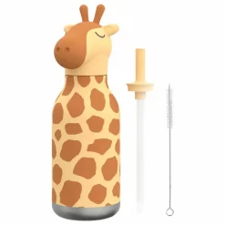Gourde en inox Girafe | Orange