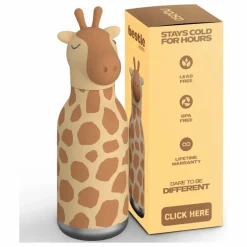 Gourde en inox Girafe | Orange