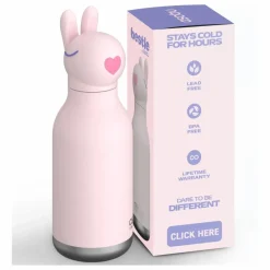 Gourde en inox Lapin | Rose pâle
