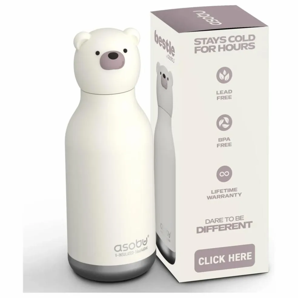 Gourde en inox Ours Blanc