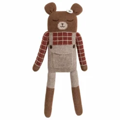 Grand doudou Ourson salopette | Sienne