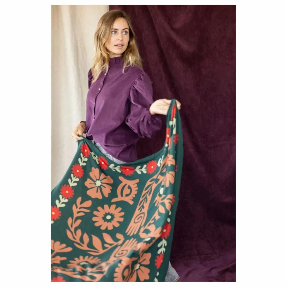 Grand foulard Latika | Vert forêt