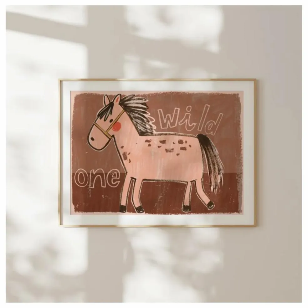 Grande affiche Horse | Vieux Rose