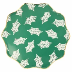 Grandes assiettes Noël motifs Block Print - set de 8