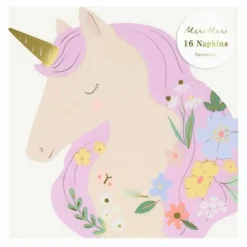 Grandes serviettes en papier Meadow Licornes - Set de 16