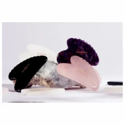 Gua Sha Cœur à dents Obsidienne Noire