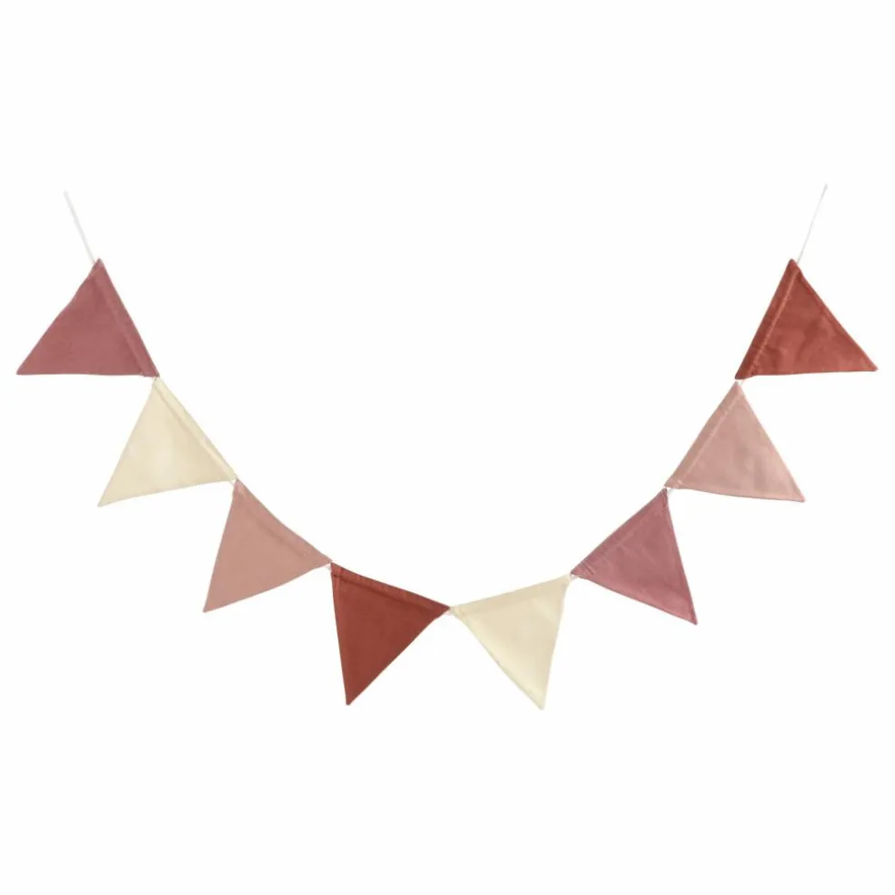 Guirlande décorative fanions | Rose