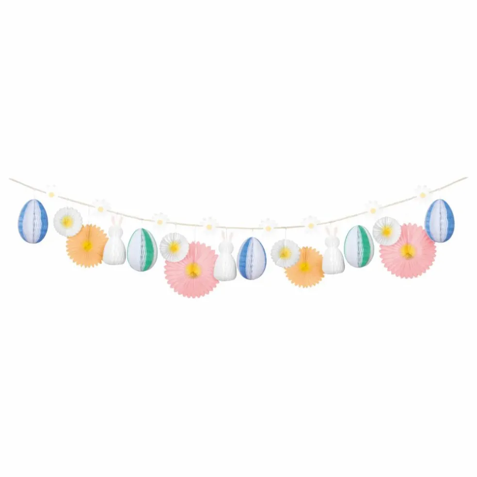 Guirlande Lapin de Pâques en nid d'abeilles