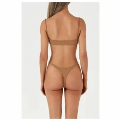 Haut de Maillot Almond Côtelé | Camel