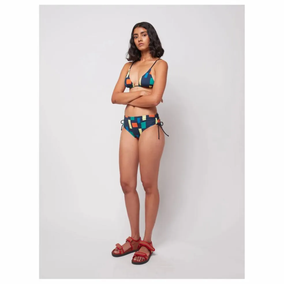 Haut de Maillot Color Block Fibres Recyclées - Collection Femme | Bleu marine
