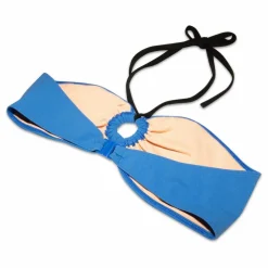 Haut de Maillot de Bain Bandeau Bicolore | Bleu roi