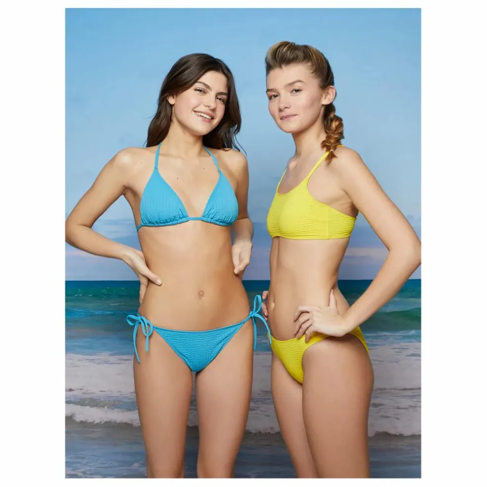Haut de Maillot de Bain Triangle | Bleu