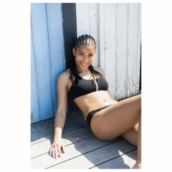 Haut de Maillot de Bain Zippé Racerback | Noir