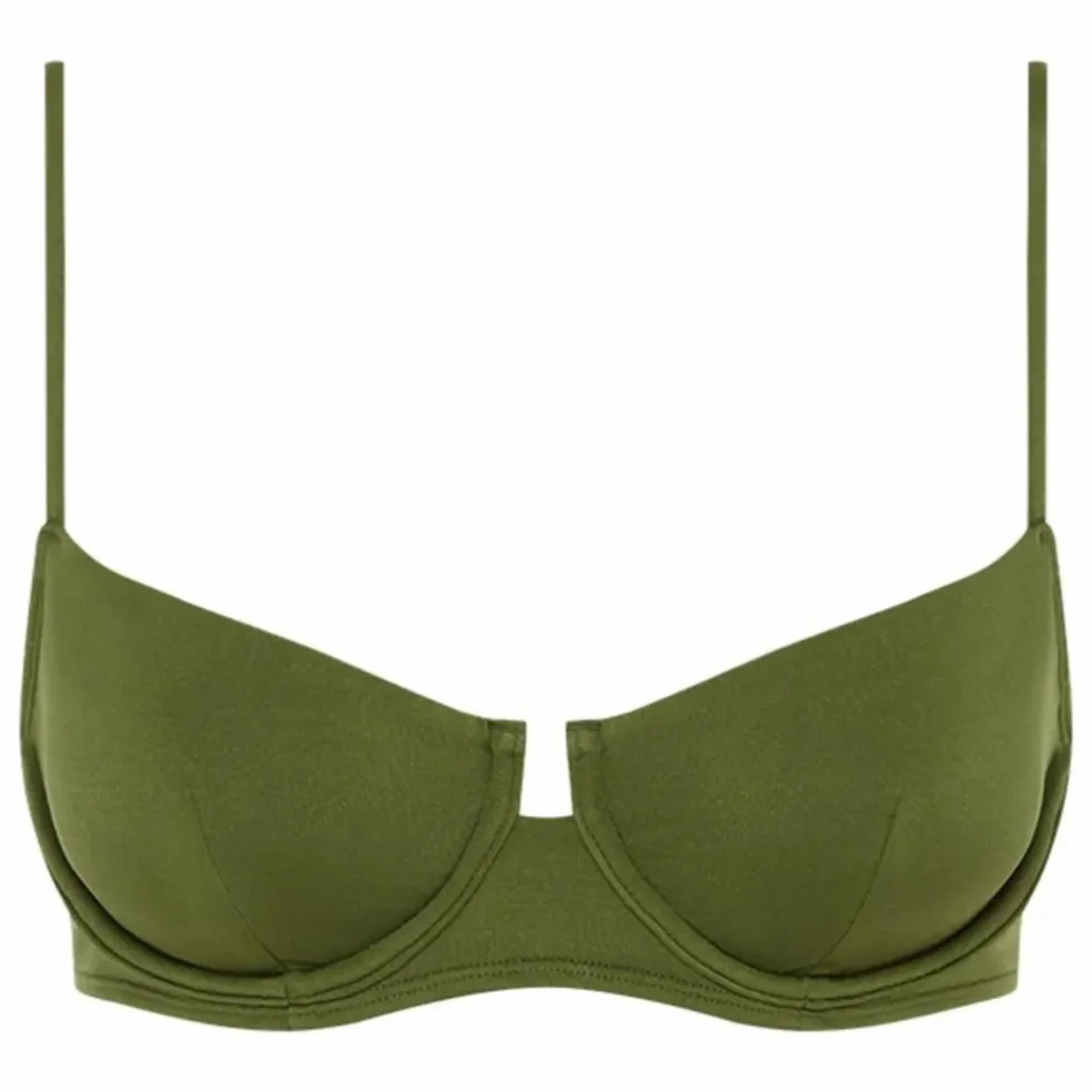 Haut de Maillot Olivine Fibres Recyclées | Vert olive