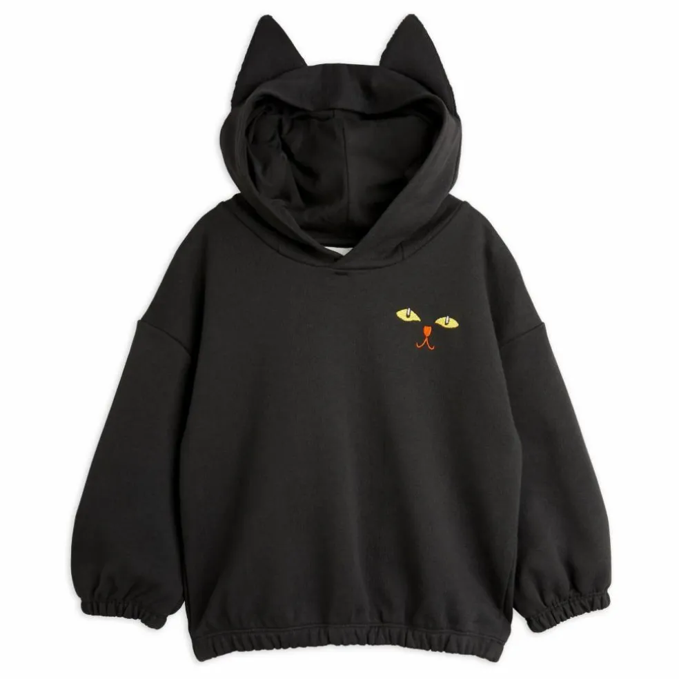 Hoodie Chat Coton Bio | Noir
