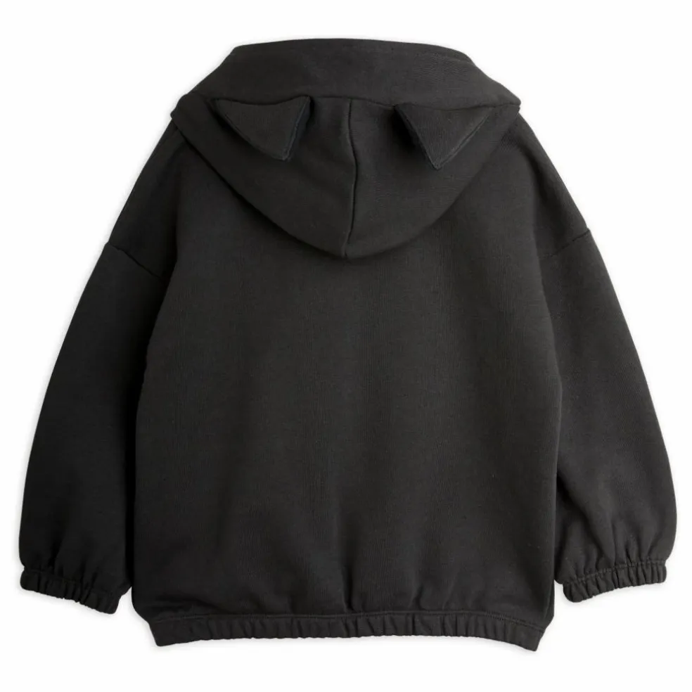 Hoodie Chat Coton Bio | Noir