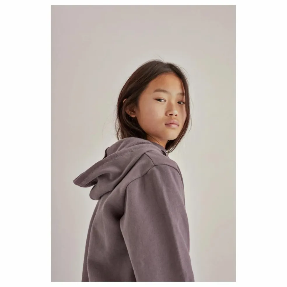 Hoodie Logo Flock | Prune