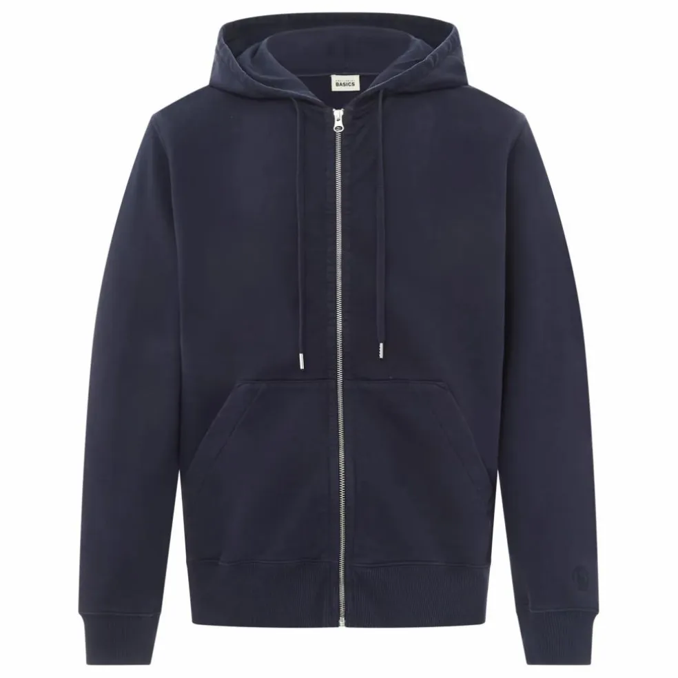 Hoodie Zippé Homme Coton Bio | Bleu marine