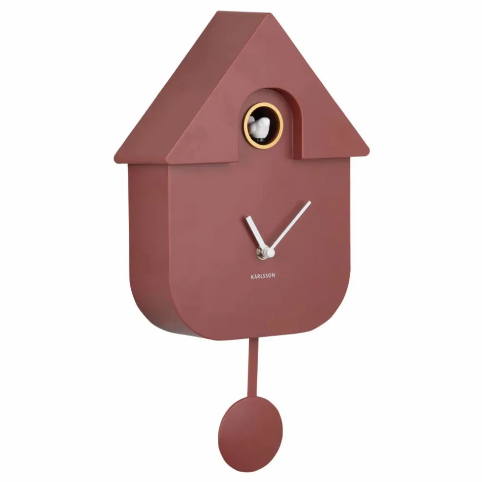 Horloge à pendule Modern Cuckoo | Rouge